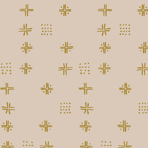Beige background with gold geometric pattern
