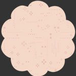 Soft pink fabric swatch with subtle elements