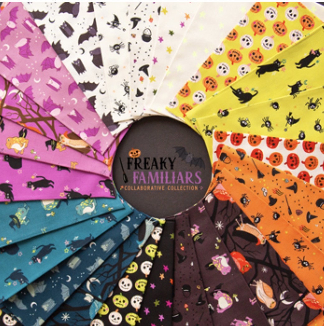 Fabric fanned out. Freaky Familiars