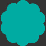 A solid teal-colored fabric swatch