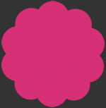 A solid bright pink color swatch tile on a dark gray background.