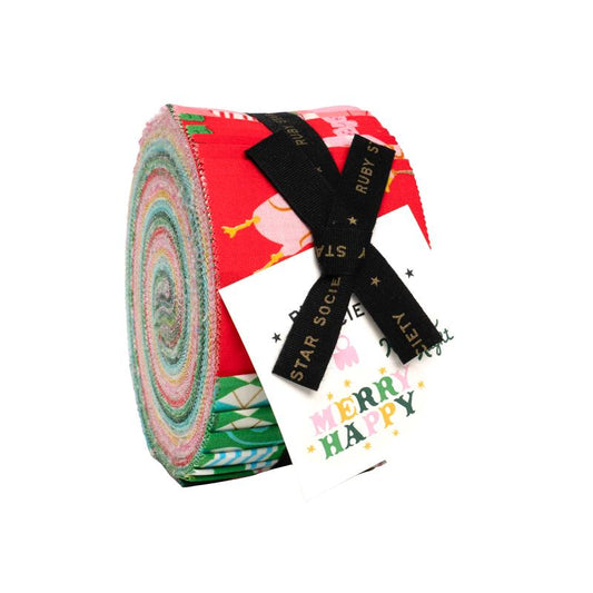 Merry Happy by Kimberly Kight of Ruby Star Society – Jelly Roll (2.5" Strips)